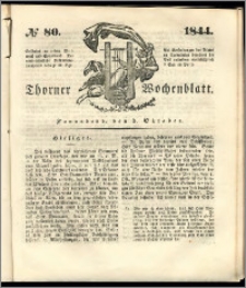 Thorner Wochenblatt 1844, No. 80 + Beilage, Zweite Beilage, Thorner wöchentliche Beitung
