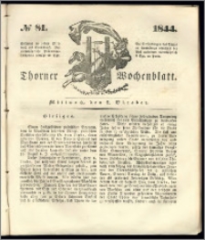 Thorner Wochenblatt 1844, No. 81 + Beilage
