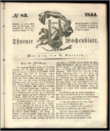 Thorner Wochenblatt 1844, No. 83 + Beilage