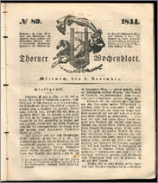 Thorner Wochenblatt 1844, No. 89 + Beilage