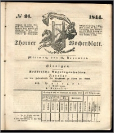 Thorner Wochenblatt 1844, No. 91 + Beilage