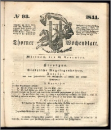 Thorner Wochenblatt 1844, No. 93 + Beilage