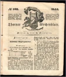 Thorner Wochenblatt 1844, No. 103 + Beilage