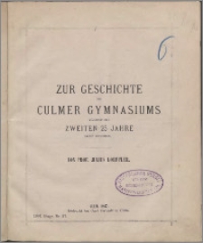 Programm... / Königliches Katholisches Gymnasium zu Culm 1887