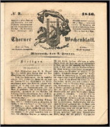 Thorner Wochenblatt 1846, No. 2 + Beilage, Zweite Beilage