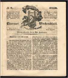 Thorner Wochenblatt 1846, No. 7 + Beilage