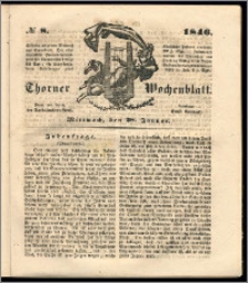 Thorner Wochenblatt 1846, No. 8 + Beilage