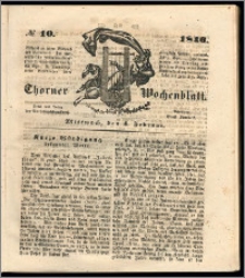 Thorner Wochenblatt 1846, No. 10 + Beilage