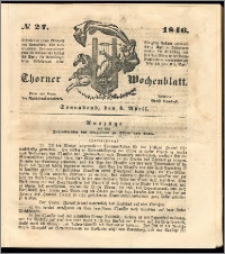 Thorner Wochenblatt 1846, No. 27 + Beilage, Zweite Beilage