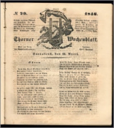 Thorner Wochenblatt 1846, No. 29 + Beilage