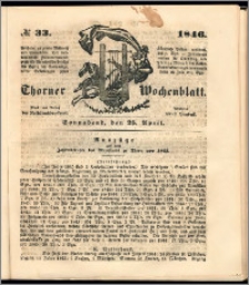Thorner Wochenblatt 1846, No. 33 + Beilage