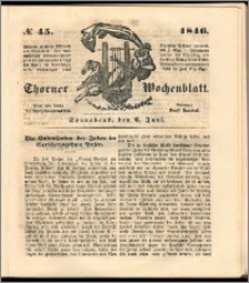 Thorner Wochenblatt 1846, No. 45 + Beilage, Zweite Beilage