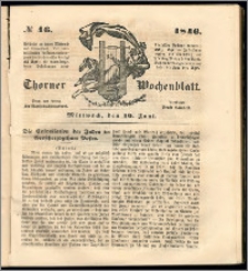 Thorner Wochenblatt 1846, No. 46 + Beilage