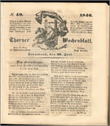 Thorner Wochenblatt 1846, No. 49 + Beilage