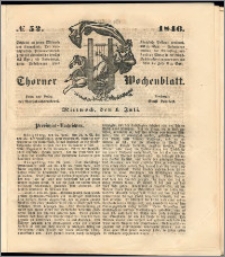 Thorner Wochenblatt 1846, No. 52 + Beilage