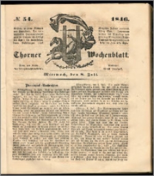 Thorner Wochenblatt 1846, No. 54 + Beilage