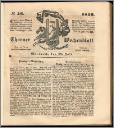 Thorner Wochenblatt 1846, No. 56 + Beilage