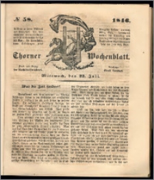 Thorner Wochenblatt 1846, No. 58 + Beilage