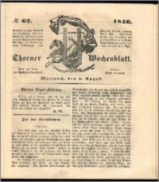 Thorner Wochenblatt 1846, No. 62 + Beilage