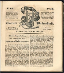 Thorner Wochenblatt 1846, No. 65 + Beilage