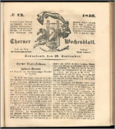 Thorner Wochenblatt 1846, No. 73 + Beilage