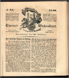 Thorner Wochenblatt 1846, No. 85 + Beilage, Zweite Beilage