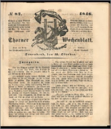 Thorner Wochenblatt 1846, No. 87 + Beilage