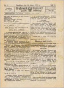 Orędownik Urzędowy powiatu brodnickiego R. 1925, Nr 9