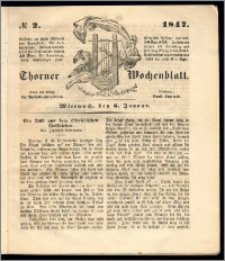 Thorner Wochenblatt 1847, No. 2 + Beilage