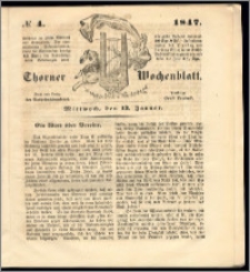 Thorner Wochenblatt 1847, No. 4 + Beilage