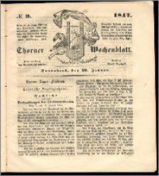 Thorner Wochenblatt 1847, No. 9 + Beilage