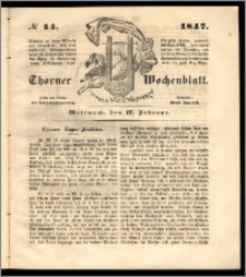 Thorner Wochenblatt 1847, No. 14 + Beilage