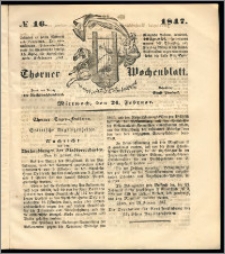 Thorner Wochenblatt 1847, No. 16 + Beilage