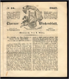 Thorner Wochenblatt 1847, No. 18 + Beilage