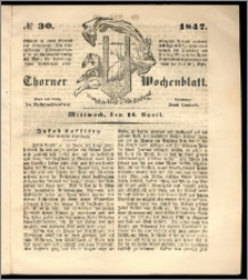 Thorner Wochenblatt 1847, No. 30 + Beilage