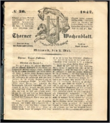 Thorner Wochenblatt 1847, No. 36 + Beilage