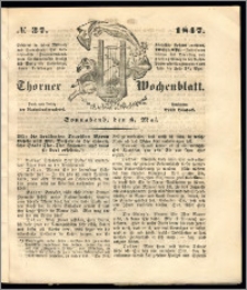 Thorner Wochenblatt 1847, No. 37 + Beilage