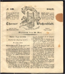 Thorner Wochenblatt 1847, No. 40 + Beilage