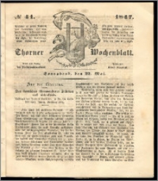 Thorner Wochenblatt 1847, No. 41 + Beilage