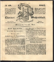 Thorner Wochenblatt 1847, No. 42 + Beilage