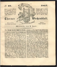 Thorner Wochenblatt 1847, No. 46 + Beilage