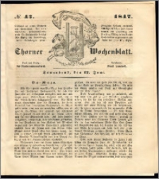 Thorner Wochenblatt 1847, No. 47 + Beilage