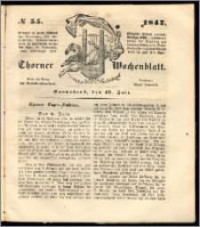 Thorner Wochenblatt 1847, No. 55 + Beilage