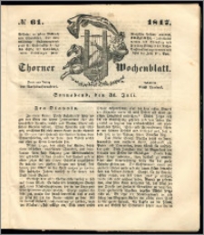 Thorner Wochenblatt 1847, No. 61 + Beilage