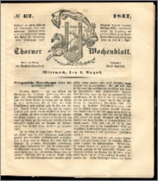 Thorner Wochenblatt 1847, No. 62 + Beilage