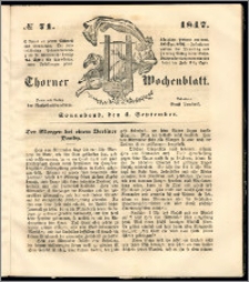 Thorner Wochenblatt 1847, No. 71 + Beilage