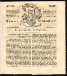 Thorner Wochenblatt 1847, No. 73 + Beilage