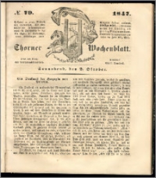Thorner Wochenblatt 1847, No. 79 + Beilage