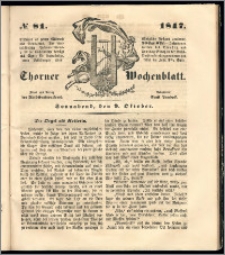 Thorner Wochenblatt 1847, No. 81 + Beilage