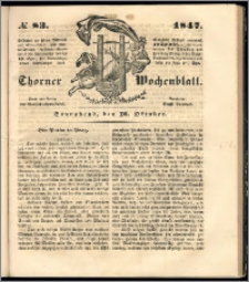 Thorner Wochenblatt 1847, No. 83 + Beilage